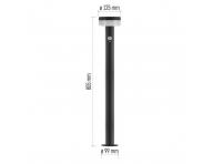 LED zahradn solrn sloupkov svtidlo s idlem soumraku Emos Terion ZGJ0B4S, IP44, 2 W, tepl bl