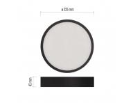 Kruhov pisazen LED svtidlo Emos Nexxo ZM5343 ern  22,5 cm 21 W