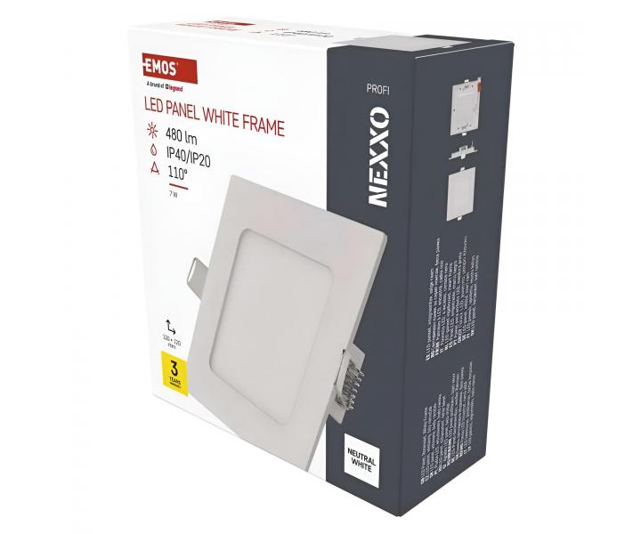 tvercov vestavn LED svtidlo Emos Nexxo ZD2125, 7 W, neutrln bl