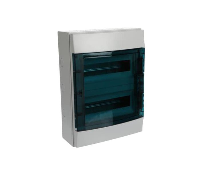 Rozvodnice nstn, 24 Modul, plastov prhledn dvka, kryt IP65, ada Mistral65, vetn svorek N+PE (21 + 21) ABB 1SLM00650