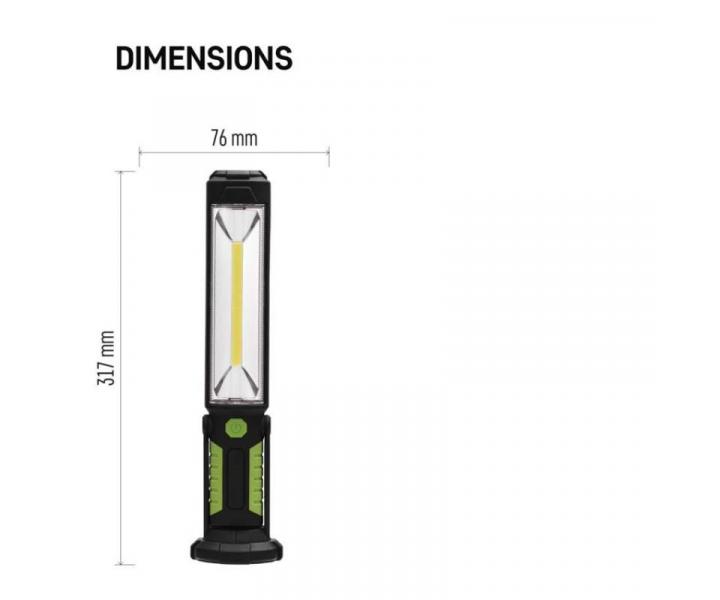 COB LED + LED pracovn svtilna P4525,500 lm,Li-Ion 2000 mAh Emos P4525