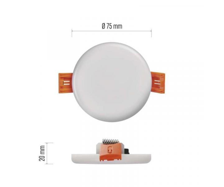 LED vestavn svtidlo VIXXO, kruhov, bl, 6W neut. bla, IP65 Emos ZV1112