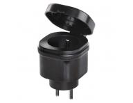 Dlkov ovldan zsuvky IP44, ern Emos P0067