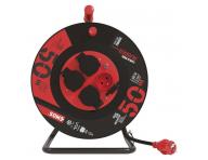 Venkovn prodluovac kabel na bubnu 50 m / 4 zs. / ern / guma-neopren / 230V / 2,5 mm2 Emos P084503