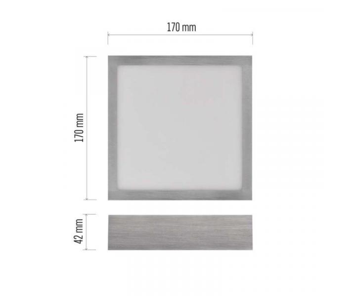 LED pisazen svtidlo NEXXO, tvercov, stbrn, 12,5W, se zmnou CCT Emos ZM6233