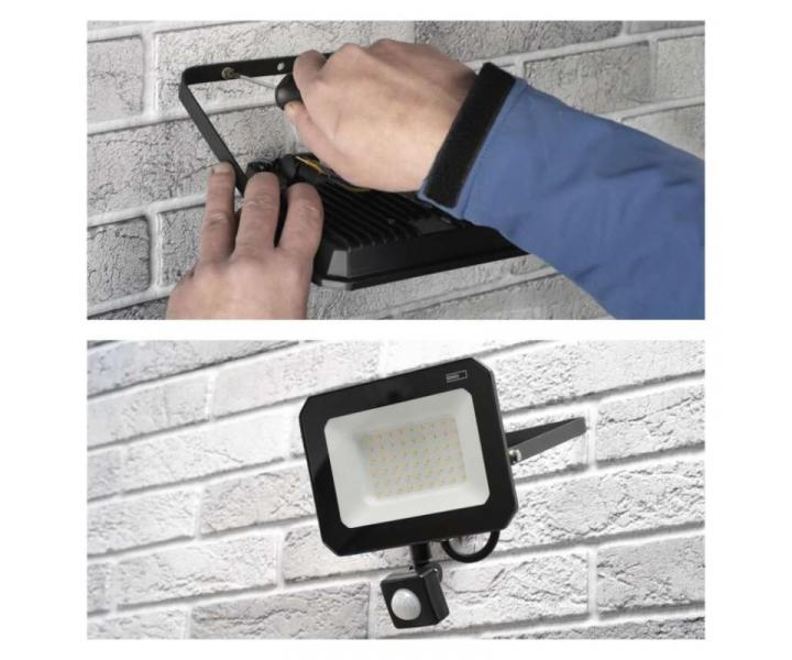 LED reflektor SIMPO s pohybovm idlem, 50 W, ern, neutrln bl Emos ZS2343