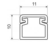 Lita vkldac LV 11x10, bl, 2 m Kopos LV 11X10_HD - 1 metr