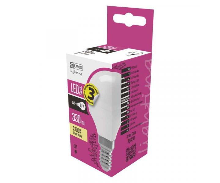 LED rovka Emos Classic ZQ1210, E14, 4,1 W (32 W), tepl bl