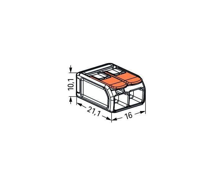 Svorka s pkou Wago 221-612 - 2x6 mm2