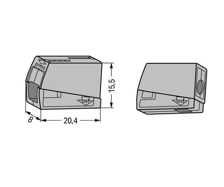 Svorka lustrov Wago 224-101 - 2x2,5 mm2