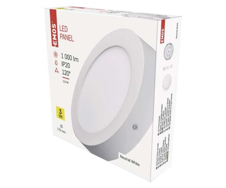 Kruhov pisazen LED svtidlo Emos Profi ZM5132, 12,5 W, neutrln bl