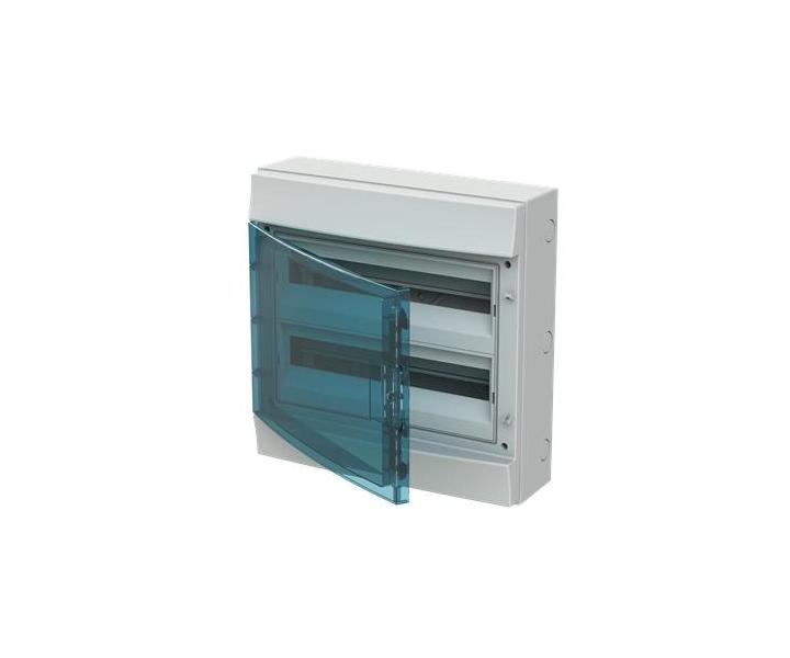 Rozvodnice nstn, 36 Modul (18x2), plastov prhledn dvka, kryt IP65, ada Mistral65, vetn svorek N+PE (26 + 26) ABB 1S