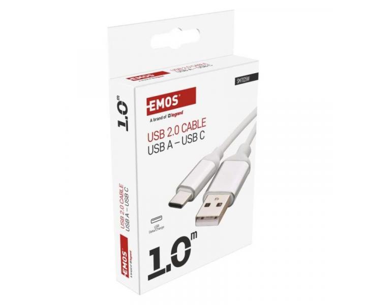 Nabjec a datov kabel USB-A 2.0 / USB-C 2.0, 1 m, bl Emos SM7025W