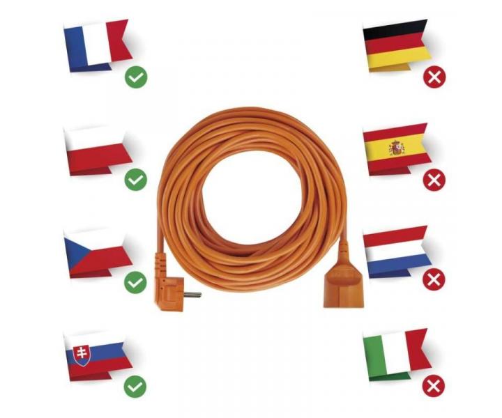 Prodluovac kabel 20 m / 1 zsuvka / oranov / PVC / 230 V / 1,5 mm2 Emos P01120