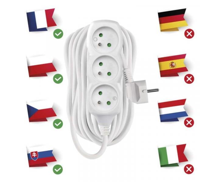 Prodluovac kabel 10 m / 3 zsuvky / bl / PVC / 1 mm2 Emos P0310