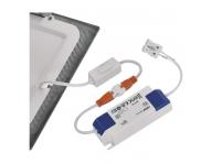 LED vestavn svtidlo NEXXO, tvercov, stbrn, 18W, se zmnou CCT Emos ZD2243