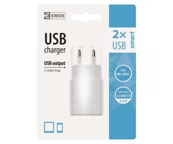 Univerzln USB adaptr SMART do st 3,1A (15W) max. Emos V0125
