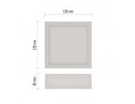 LED pisazen svtidlo NEXXO, tvercov, bl, 7,6W, neutrln bl Emos ZM6125