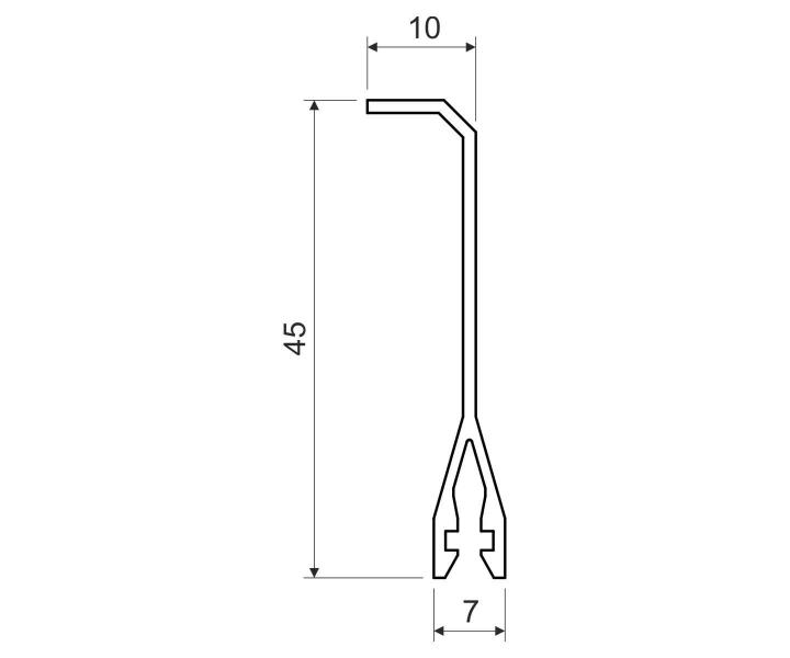 Pka s kovovou fli PKS 70/60 XX, 2 m, pro kanly EKE a PK Kopos PKS 70/60_XX - 1 metr