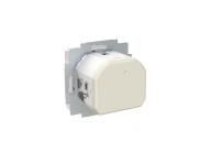 Zsuvka 1nsobn s kolkem, s clonkami, s nabjenm USB-A, USB-C ABB Zoni 5569T-A32357 500 - bl