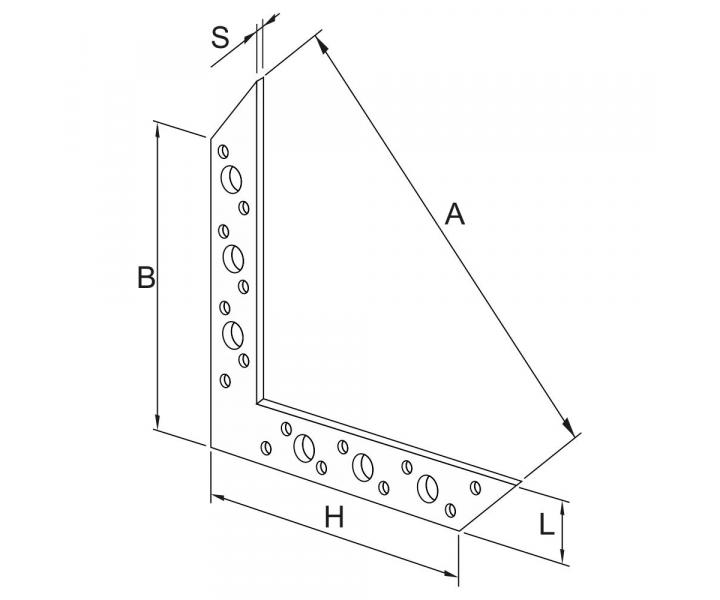 Rohovník 130x130x32 mm