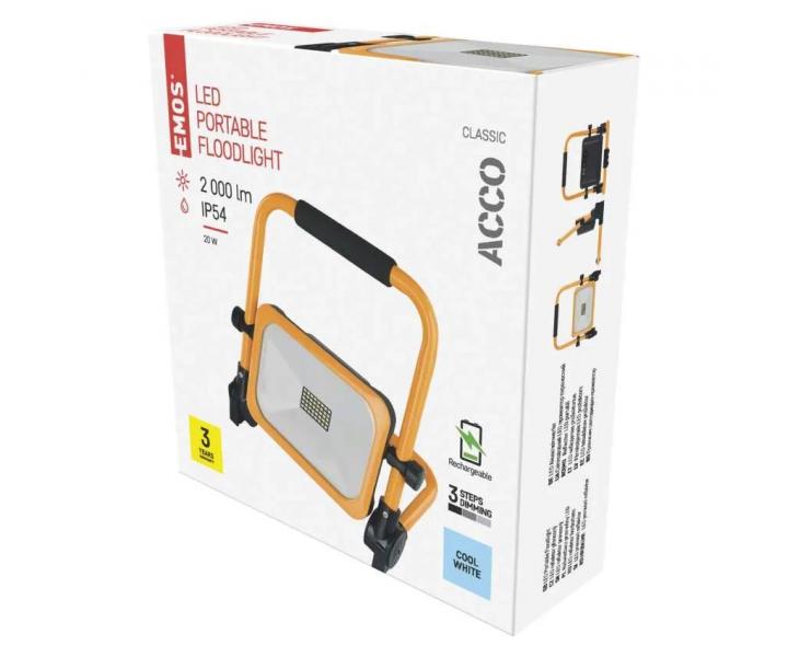 Penosn LED nabjec reflektor Emos Acco ZS2822, IP54, 20 W, studen bl