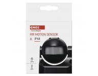 PIR senzor (pohybov idlo) IP44 1200W, ern Emos G1125