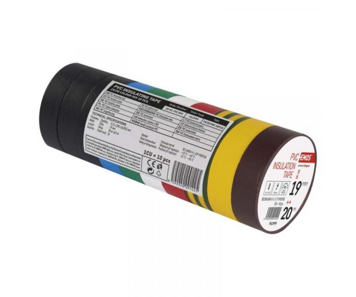 Izolan pska PVC 19mm / 20m barevn mix Emos F61999