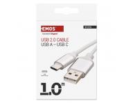 Nabjec a datov kabel USB-A 2.0 / USB-C 2.0, 1 m, bl Emos SM7025W