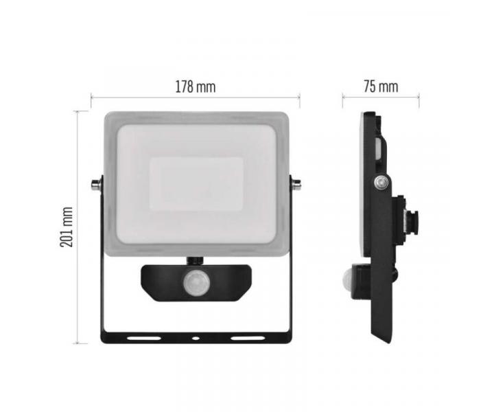 LED reflektor ILIO s pohybovm idlem, 31W, ern, neutrln bl Emos ZS2930