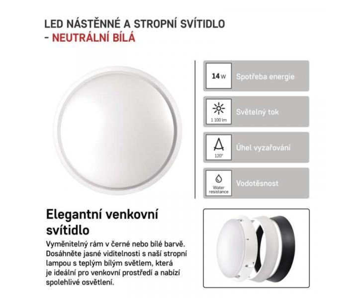 LED pisazen svtidlo ZURI, kruhov /b 14W neutrln bl Emos ZM3230