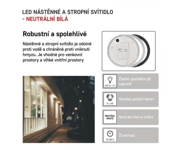 LED pisazen svtidlo ZURI, kruhov /b 14W neutrln bl Emos ZM3230