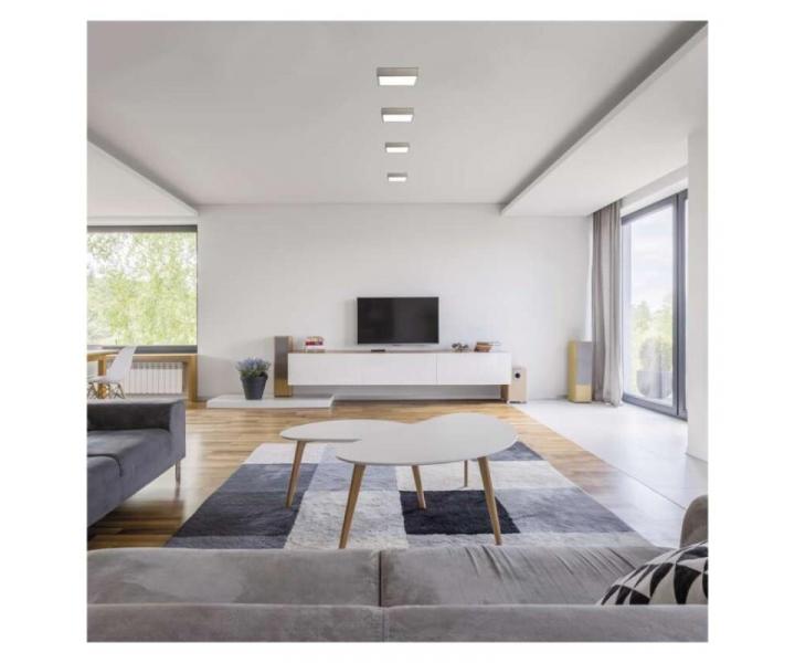 LED pisazen svtidlo NEXXO, tvercov, stbrn, 12,5W, se zmnou CCT Emos ZM6233