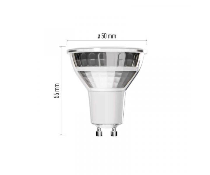 LED rovka Classic MR16 stbrn/ GU10 / 3 W (32 W) / 345 lm / neutrln bl Emos ZQ8E18