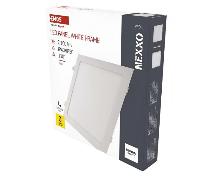 �tvercov� vestavn� LED sv�tidlo Emos Nexxo ZD2155, IP40, 25 W, neutr�ln� b�l�