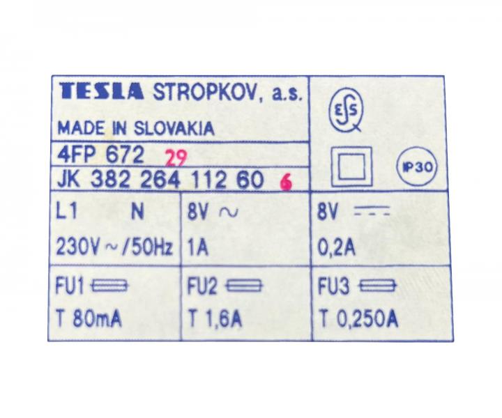 Nap�jec� zdroj Tesla 4 FP 672 29, IP30 - �ed�