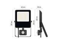 LED reflektor s pohybovm idlem Emos Visio ZS2943, IP54, 50 W, ern, neutrln bl