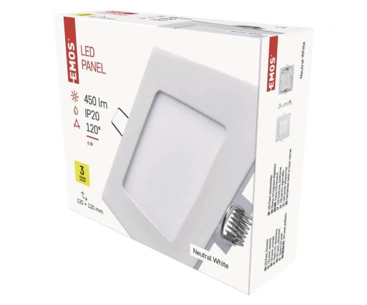tvercov podhledov LED svtidlo Emos Profi ZD2122, 6 W, neutrln bl