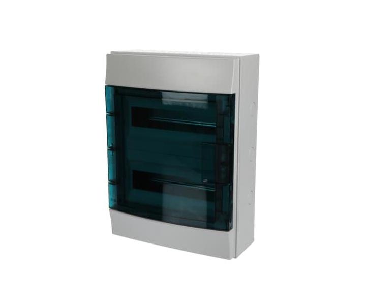 Rozvodnice nstn, 24 Modul, plastov prhledn dvka, kryt IP65, ada Mistral65, vetn svorek N+PE (21 + 21) ABB 1SLM00650