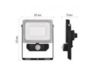 LED reflektor ILIO s pohybovm idlem, 21W, ern, neutrln bl Emos ZS2920