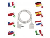 Prodluovac kabel 3 m / 1 zsuvka / bl / PVC / 1 mm2 Emos P0113