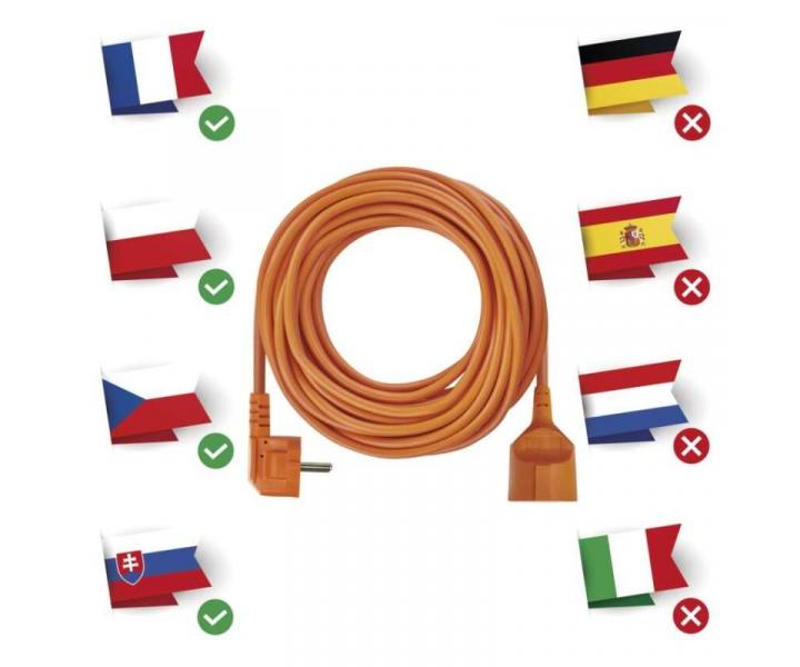 Prodluovac kabel 25 m / 1 zsuvka / oranov / PVC / 230 V / 1,5 mm2 Emos P01125