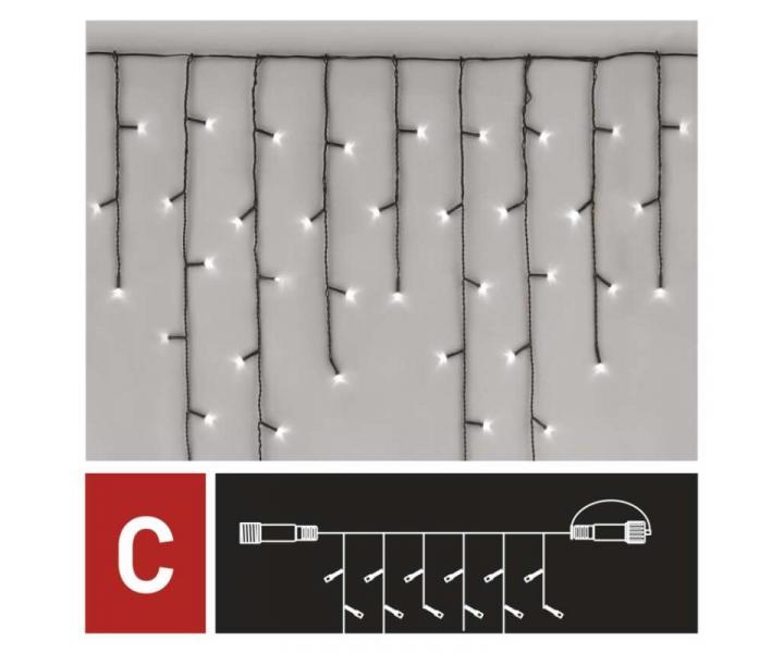 Standard LED spojovac vnon etz  rampouchy, 2,5 m, venkovn, studen bl Emos D1CC01