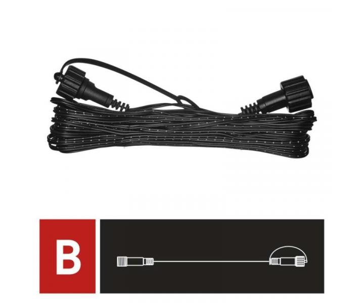 Prodluovac kabel pro spojovac etzy Standard ern, 10 m, venkovn i vnitn Emos D1ZB01