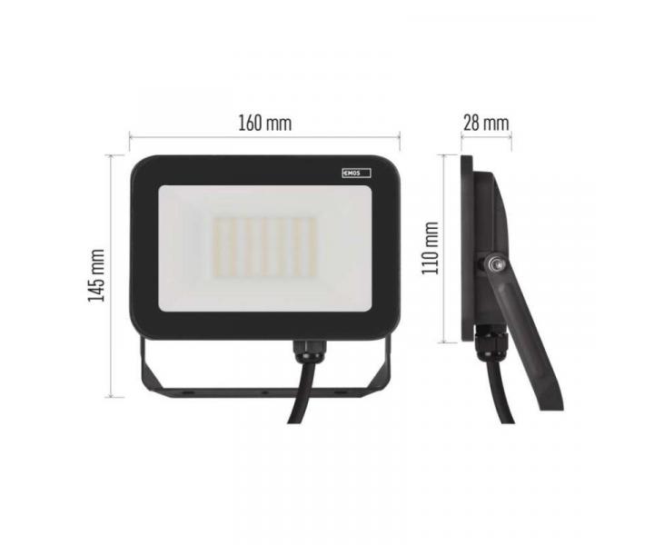 LED reflektor INOVO 30W, antracit,  neutrln bl Emos ZS2632