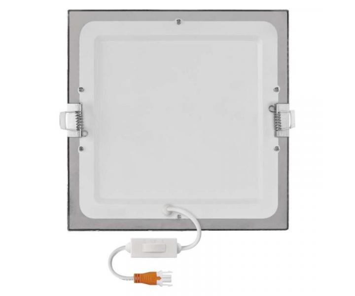 LED vestavn svtidlo NEXXO, tvercov, stbrn, 18W, se zmnou CCT Emos ZD2243
