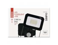 LED reflektor SIMPO s pohybovm idlem, 20 W, ern, neutrln bl Emos ZS2323