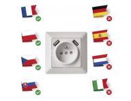 Zsuvka s USB 2,1A max., bl Emos A6000.0
