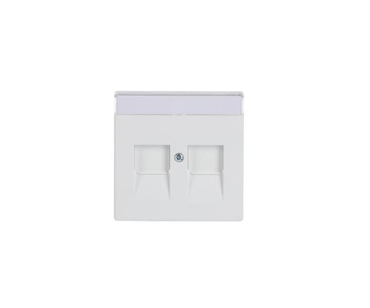 Kryt zsuvky komunikan, s krycmi clonkami (pro 2 zsuvky) ABB Future 2CKA001710A3887 - mechov bl