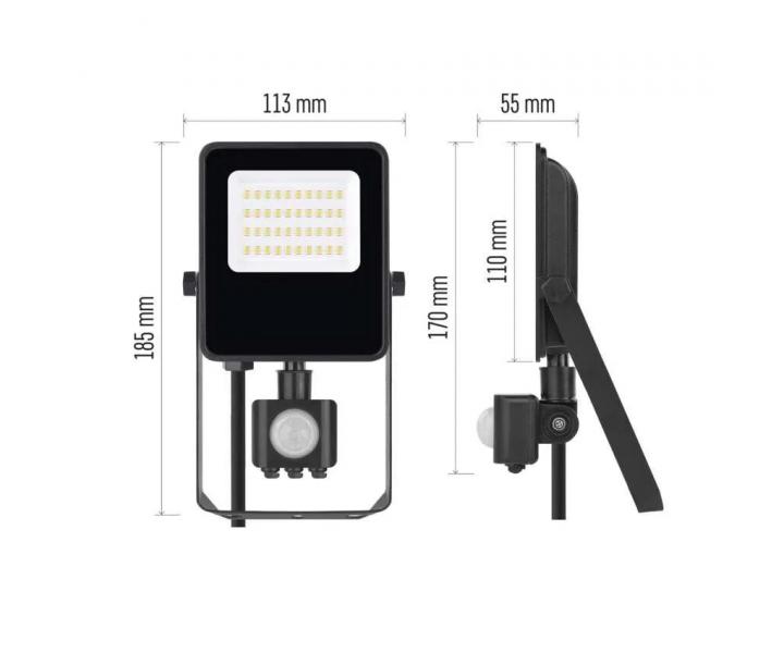 LED reflektor Emos Visio ZS2923, IP54, 20 W, ern - neutrln bl